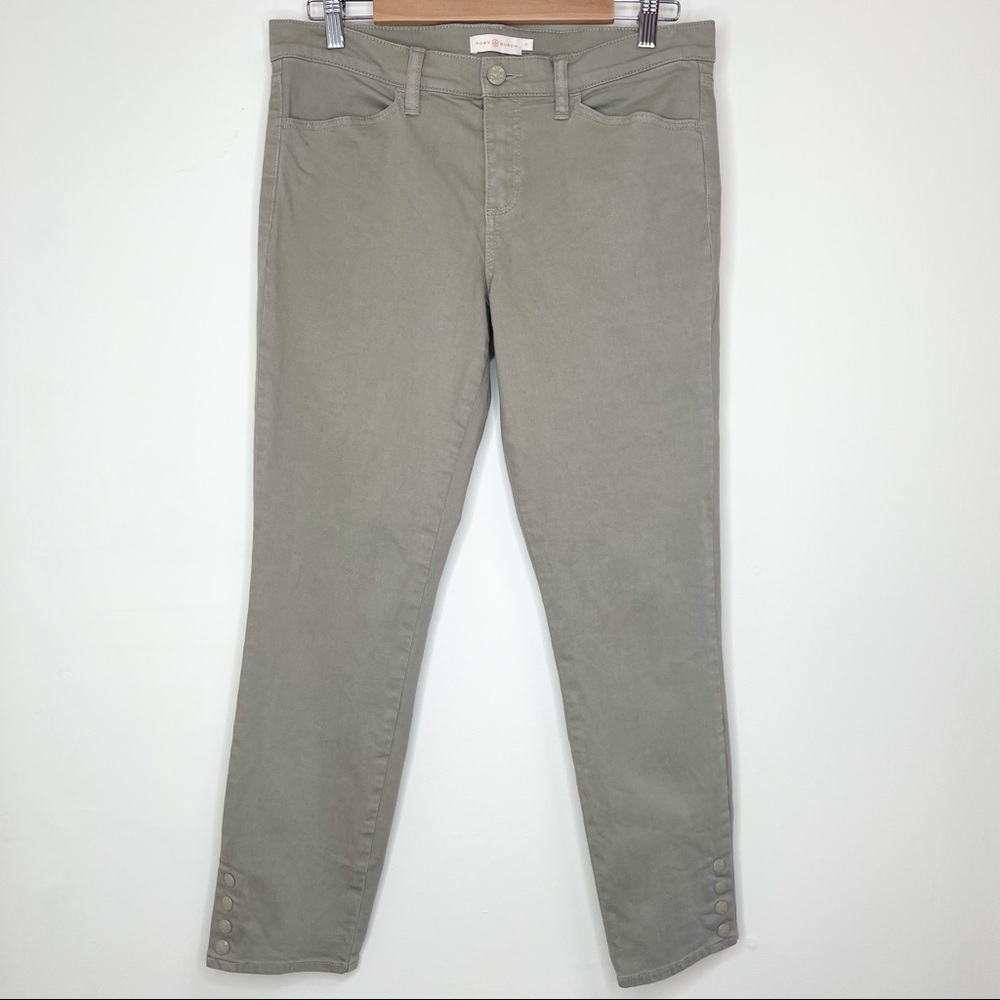 Tory Burch Olive / Sage Skinny Jeans Size 31